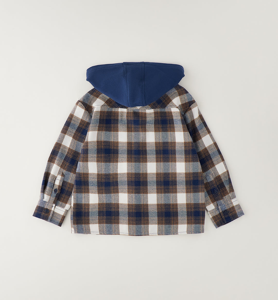 skjortejakke med hette Navy