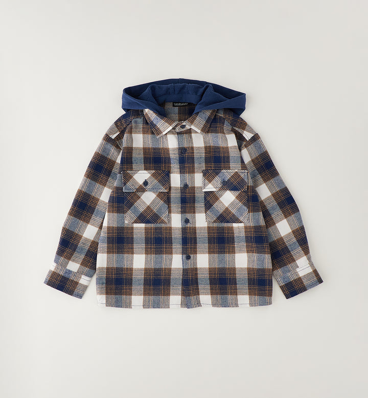 skjortejakke med hette Navy
