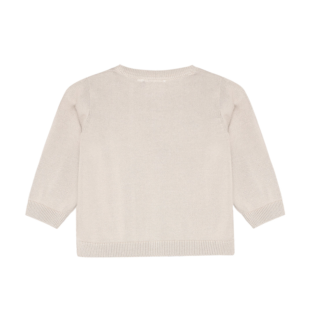 Lys Sandfarget strikket cardigan