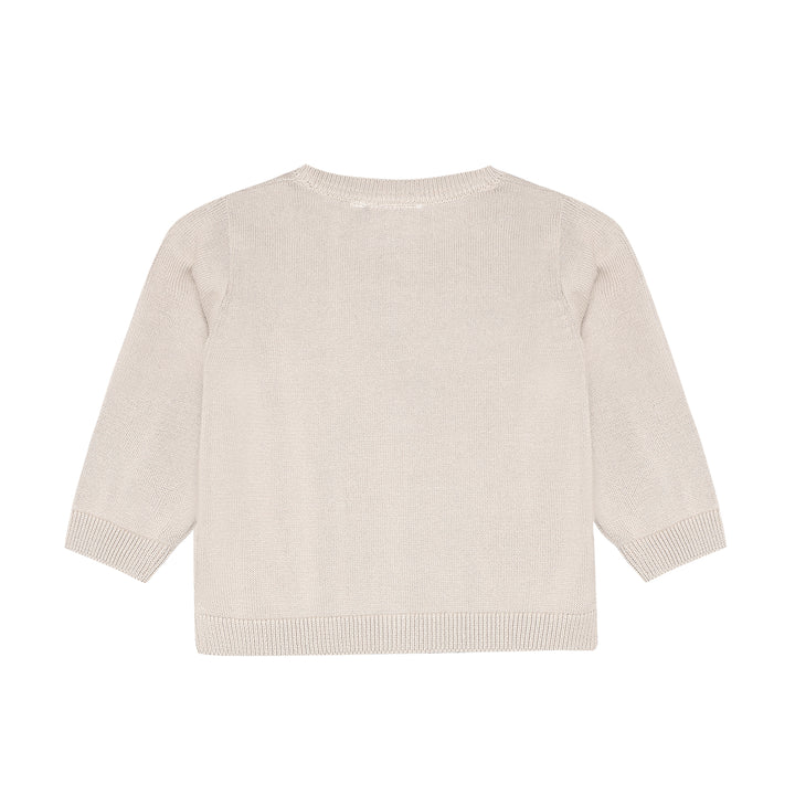 Lys Sandfarget strikket cardigan