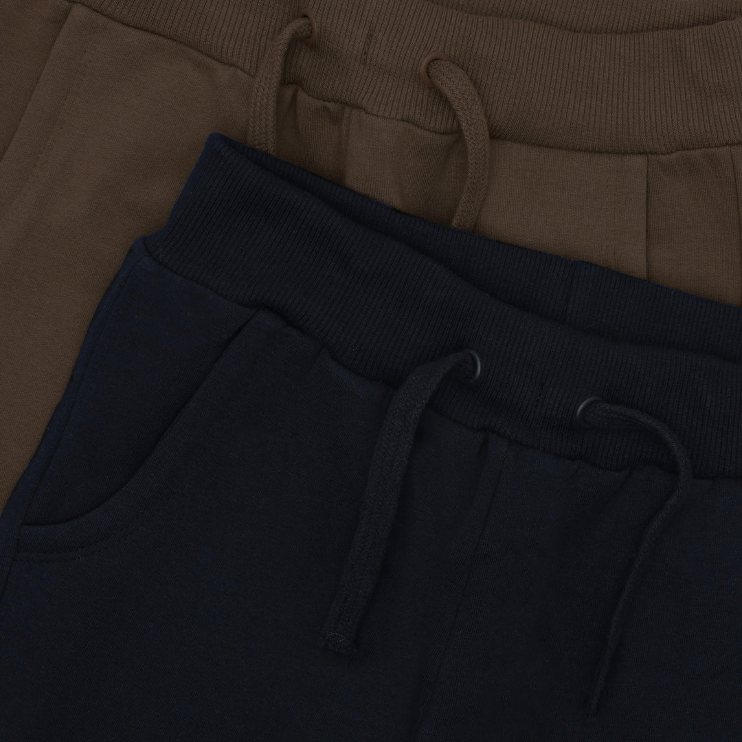 2-pakning joggebukser – Navy &amp; Brun