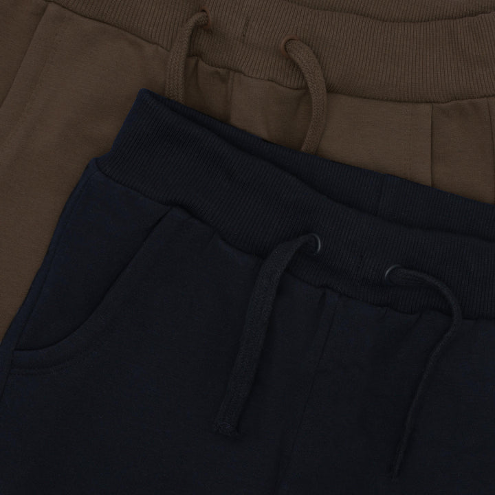 2-pakning joggebukser – Navy &amp; Brun