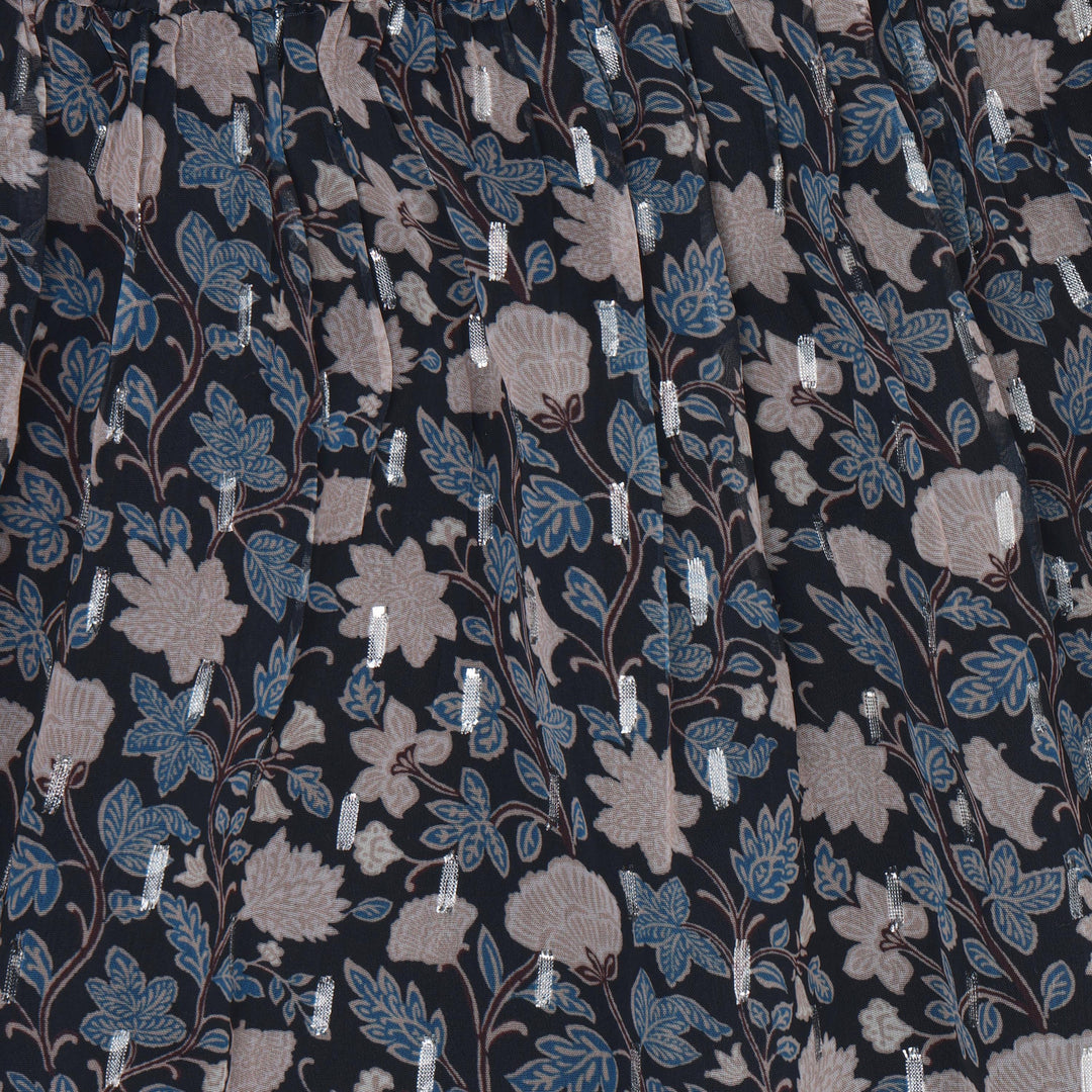 Floral Dress Night Blue