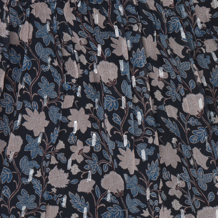 Floral Dress Night Blue