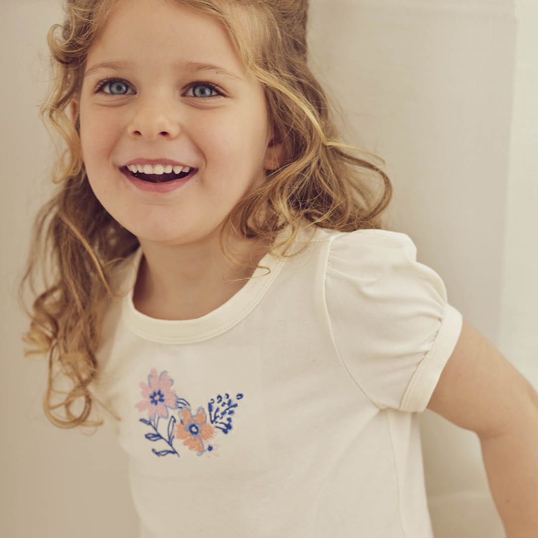 T-shirt Primrose peplum off-white