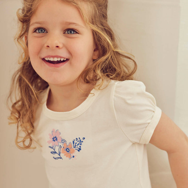 T-shirt Primrose peplum off-white