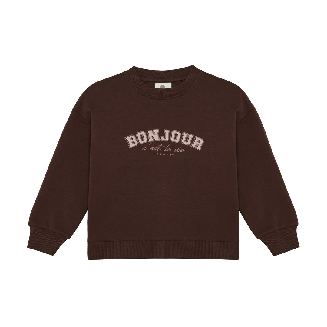 Crewneck Bonjour - Brun