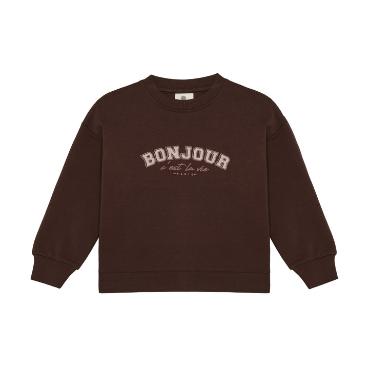 Crewneck Bonjour - Brun