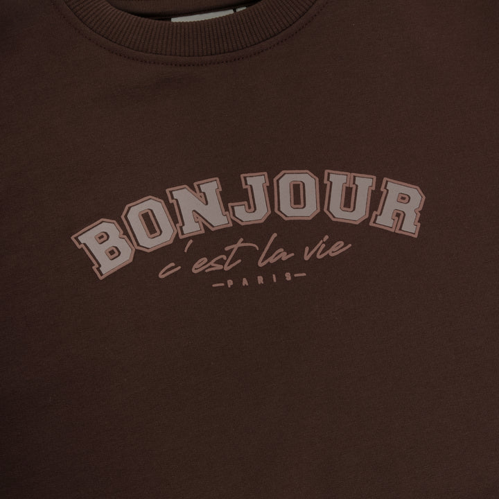 Crewneck Bonjour - Brun