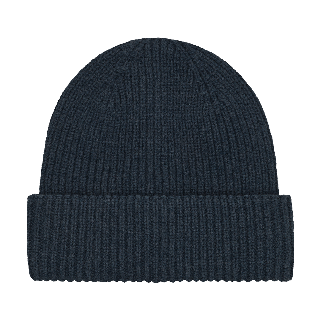 Ullblandet lue med bomullsfor Navy