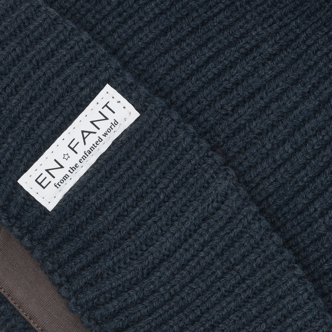Ullblandet lue med bomullsfor Navy