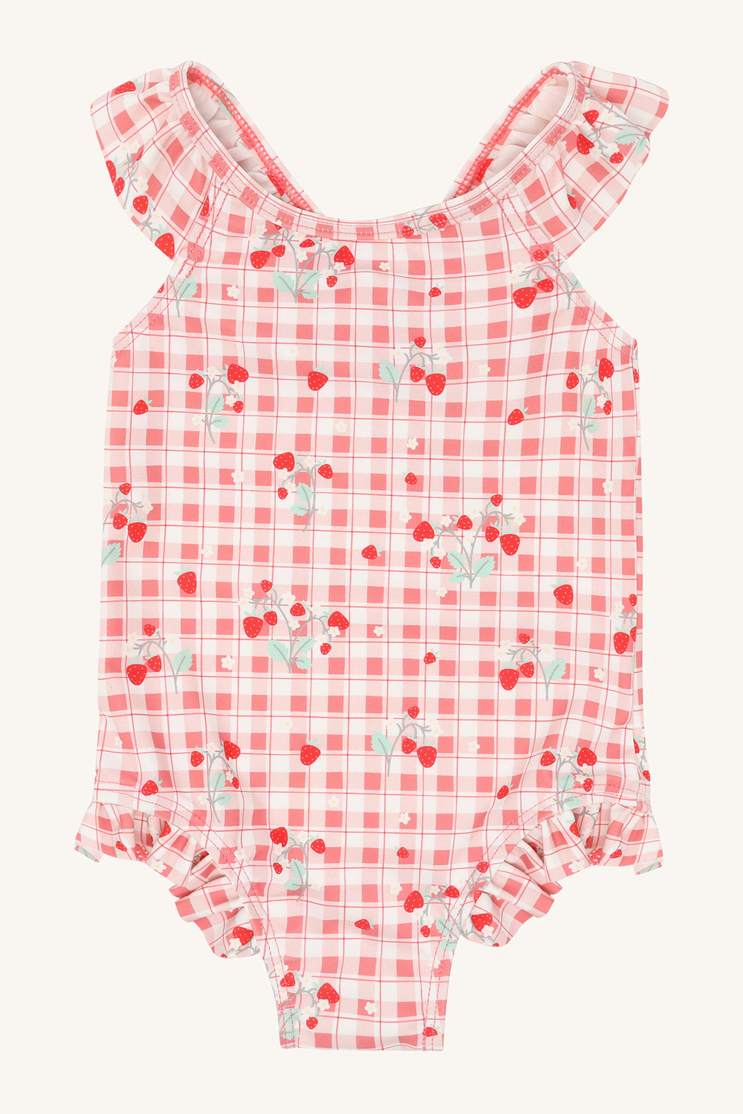 Badedrakt Madiken - ivory strawberry