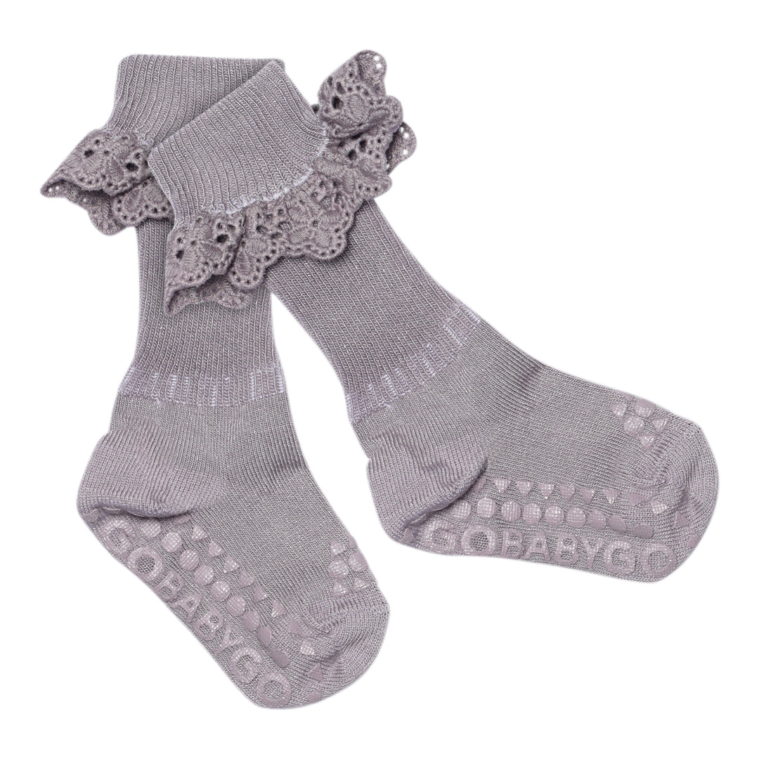 NON-SLIP sokker bamboo Lace Lavender