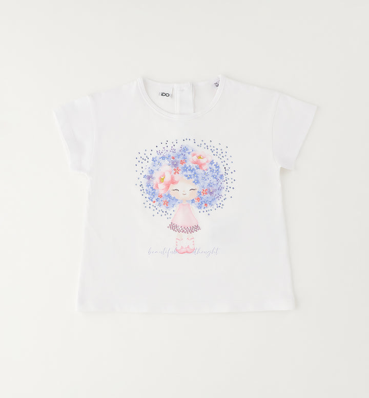 T-shirt little flowers girl