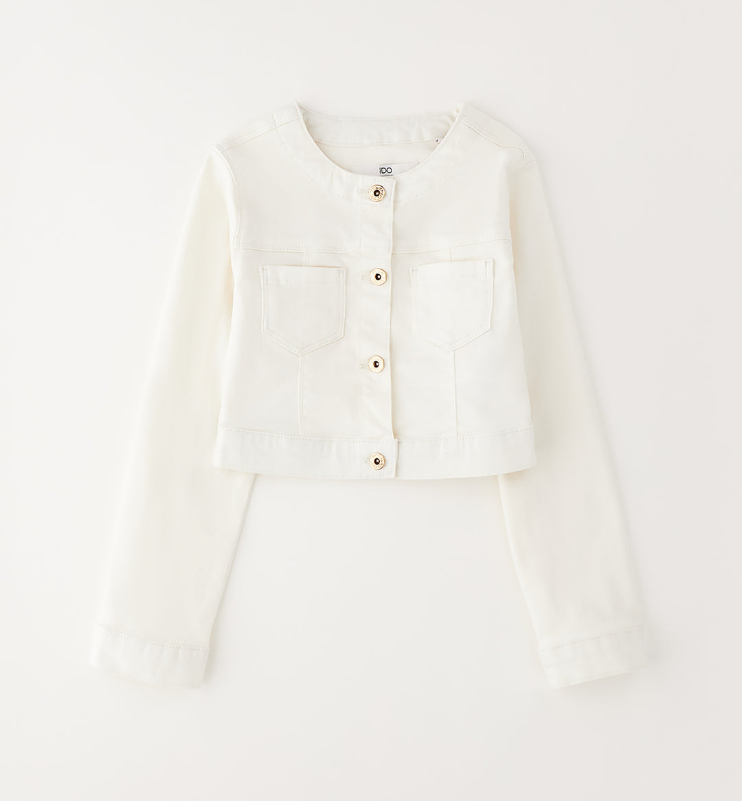 Kort Denim jakke off-white