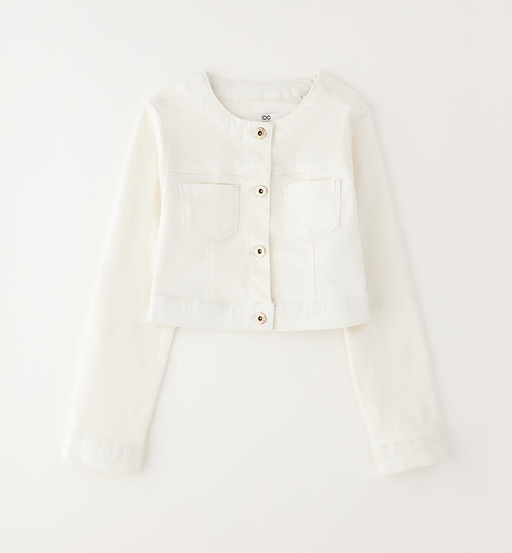 Kort Denim jakke off-white