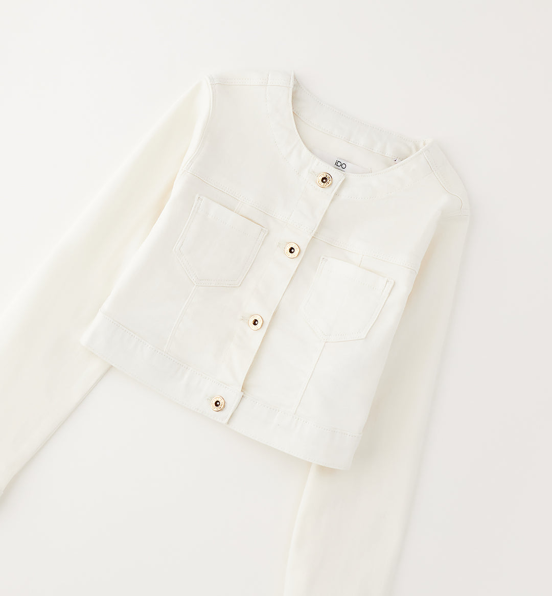 Kort Denim jakke off-white
