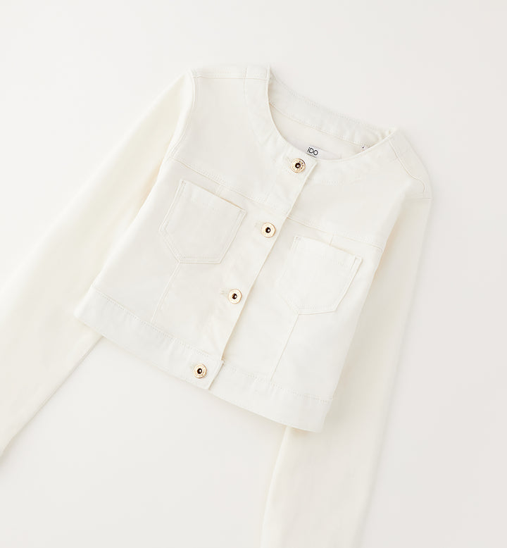 Kort Denim jakke off-white