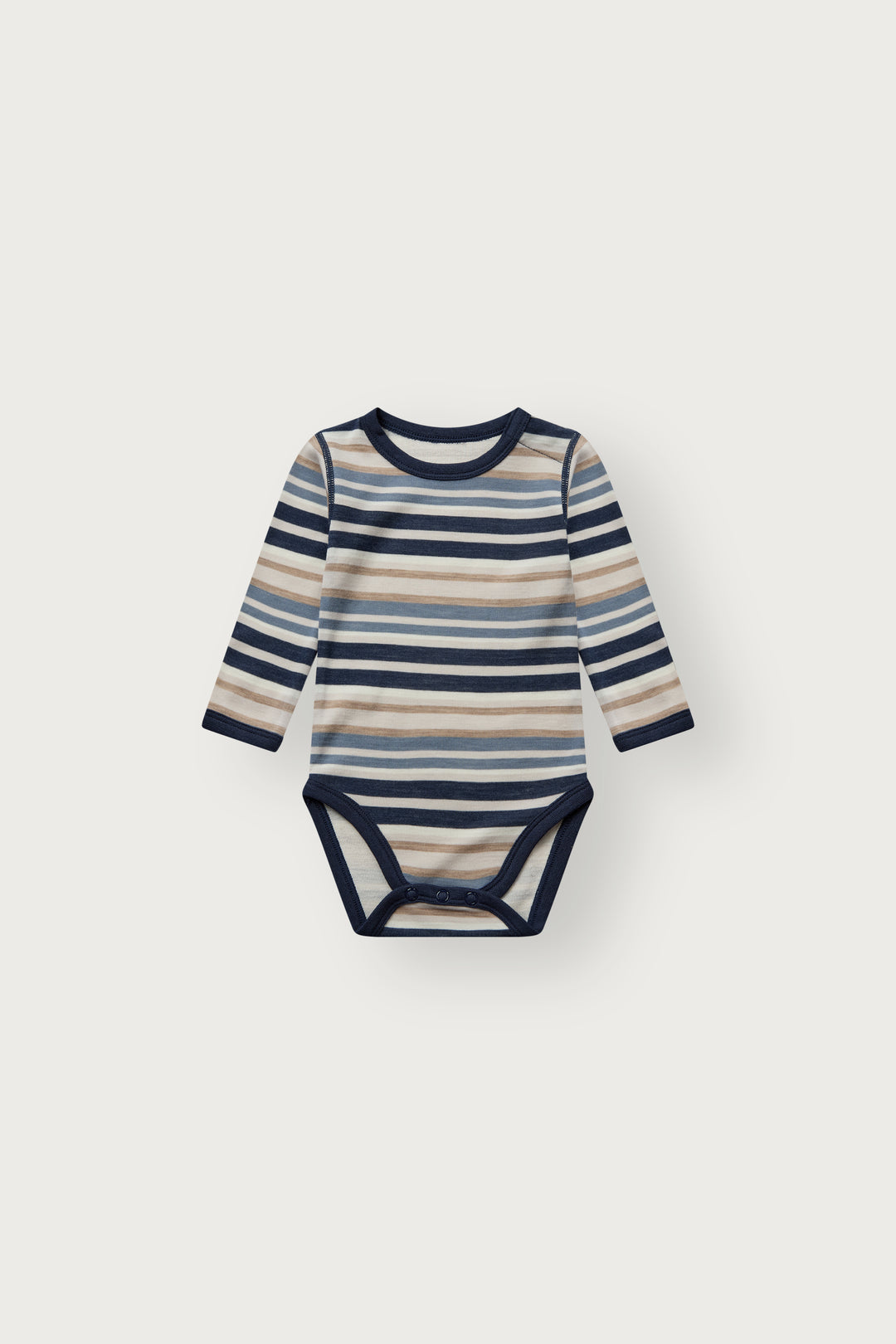 Ullviskose body med blå striper