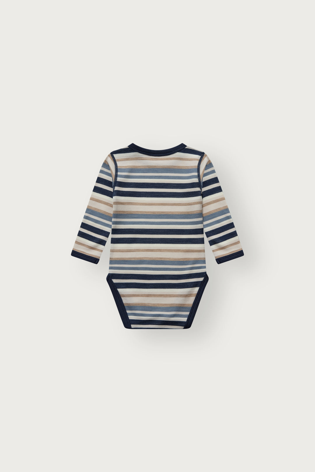 Ullviskose body med blå striper