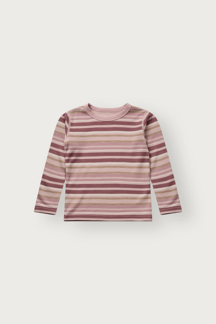 Ullviskose trøye med rosa striper