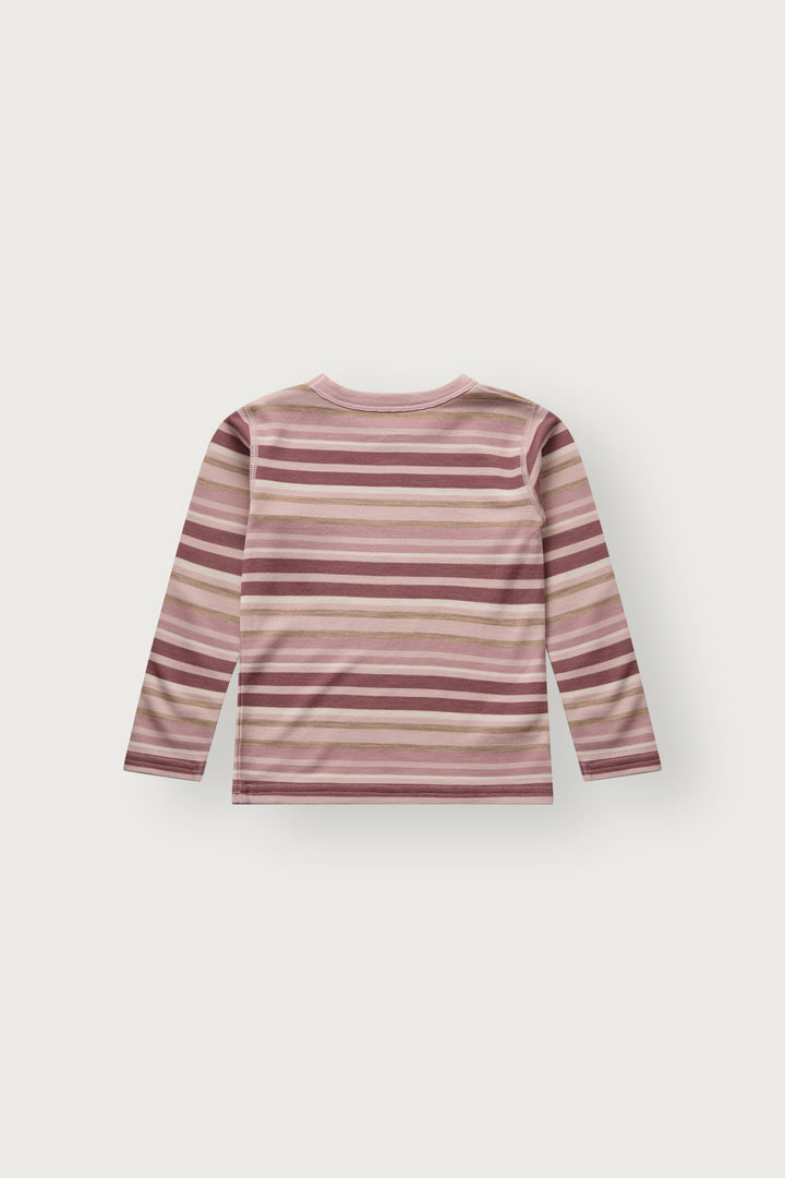 Ullviskose trøye med rosa striper