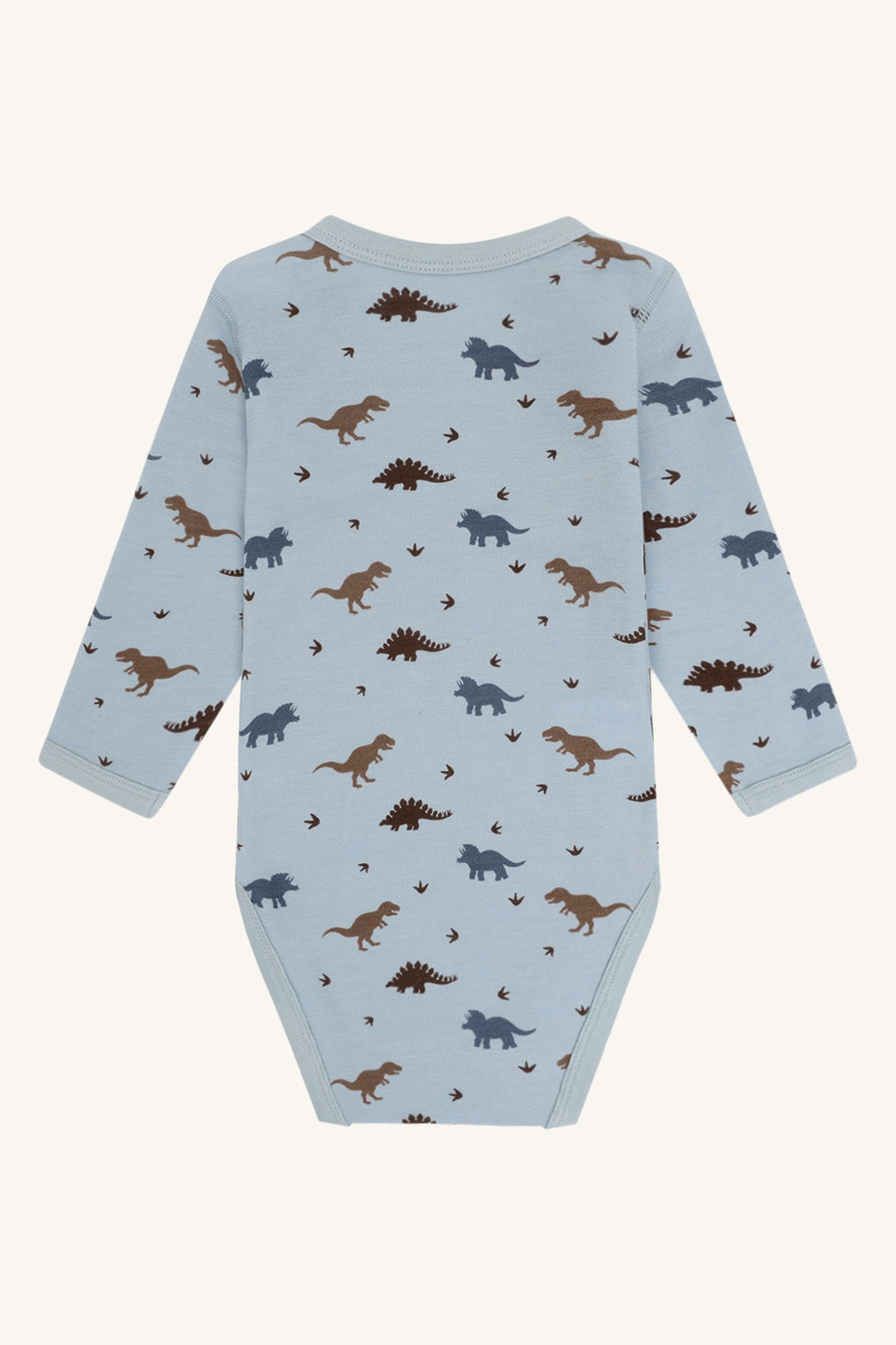 Ullviskose body med dinosaur lys blå