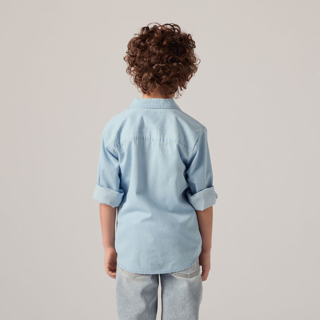 bomull skjorte light blue jeans