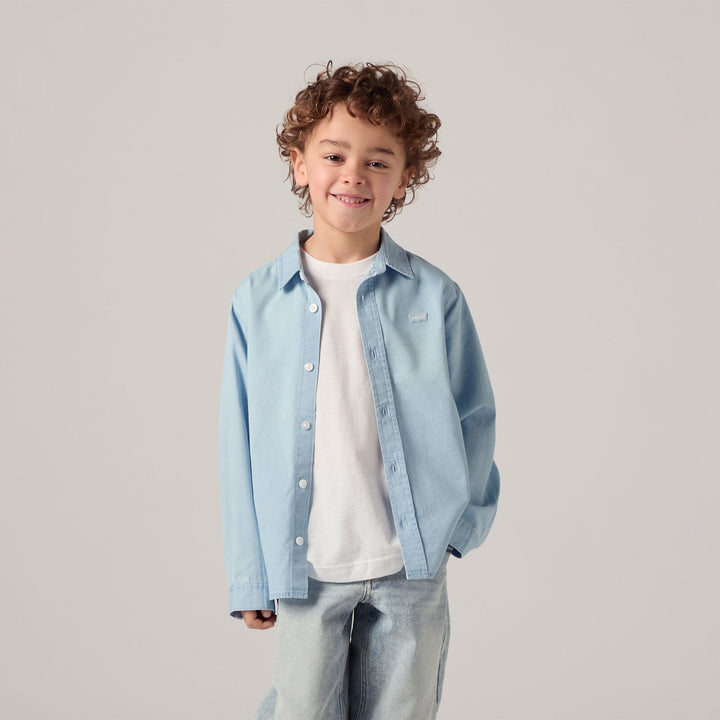 bomull skjorte light blue jeans
