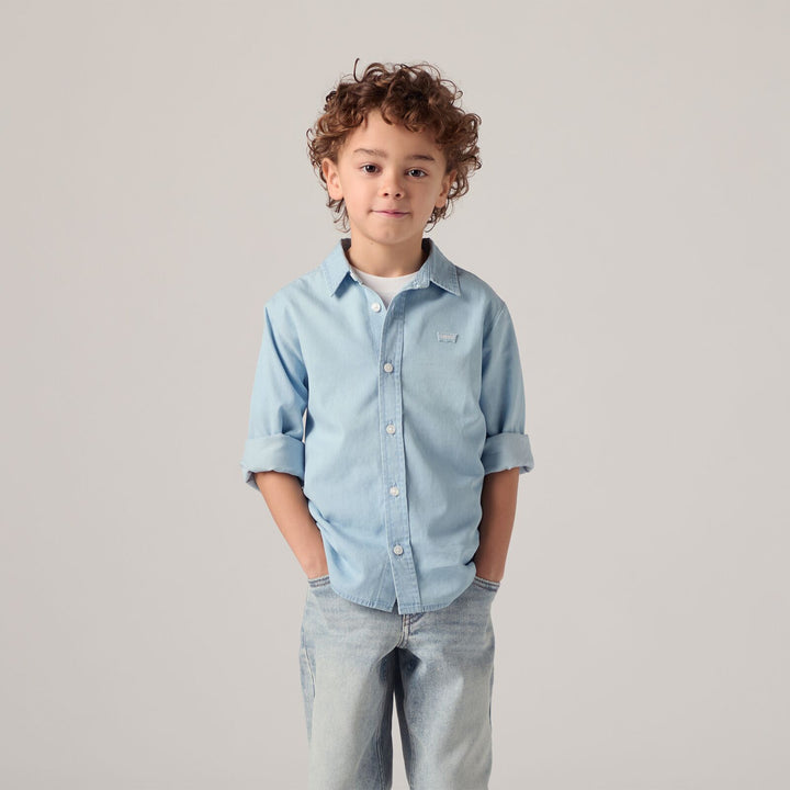 bomull skjorte light blue jeans