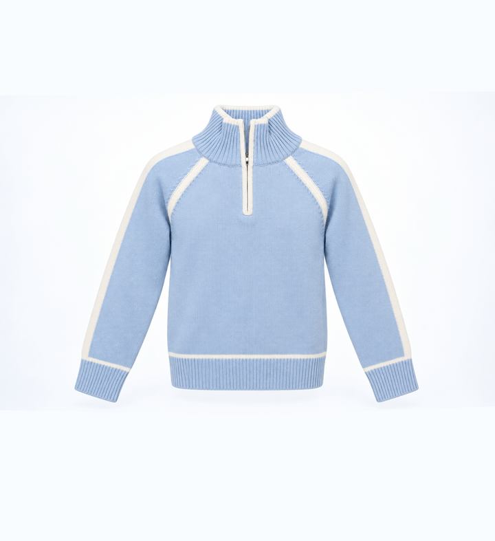 Pullover half zip Esther Sky blue