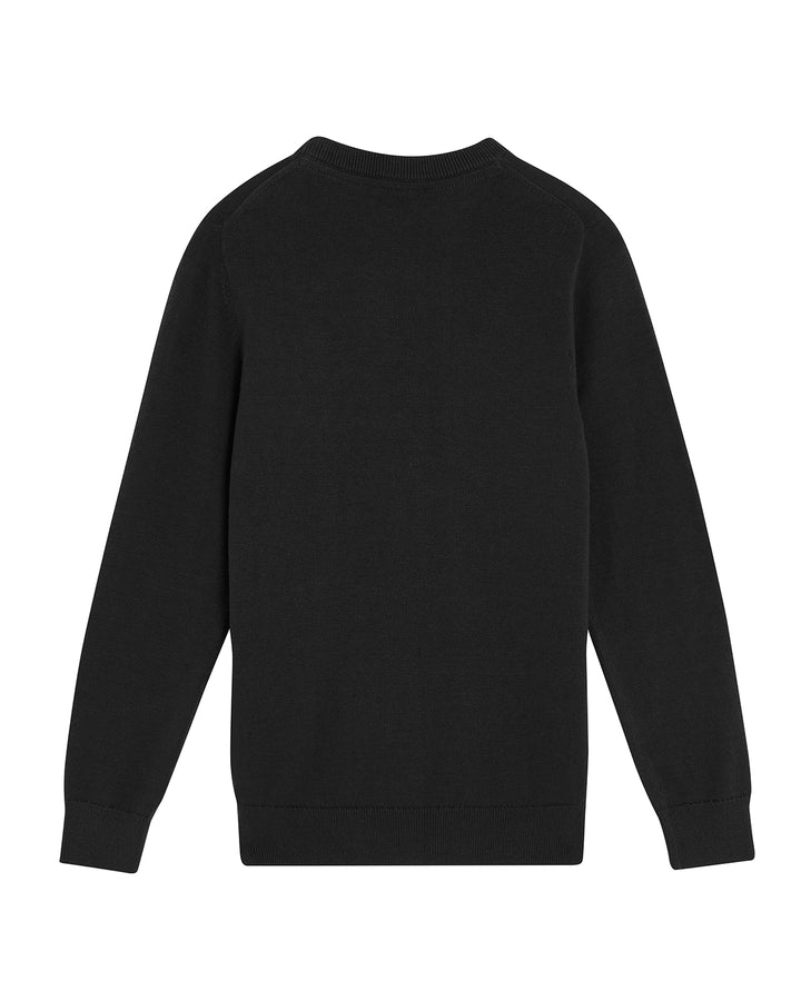 Cotton Crew Neck Jumper - Navy