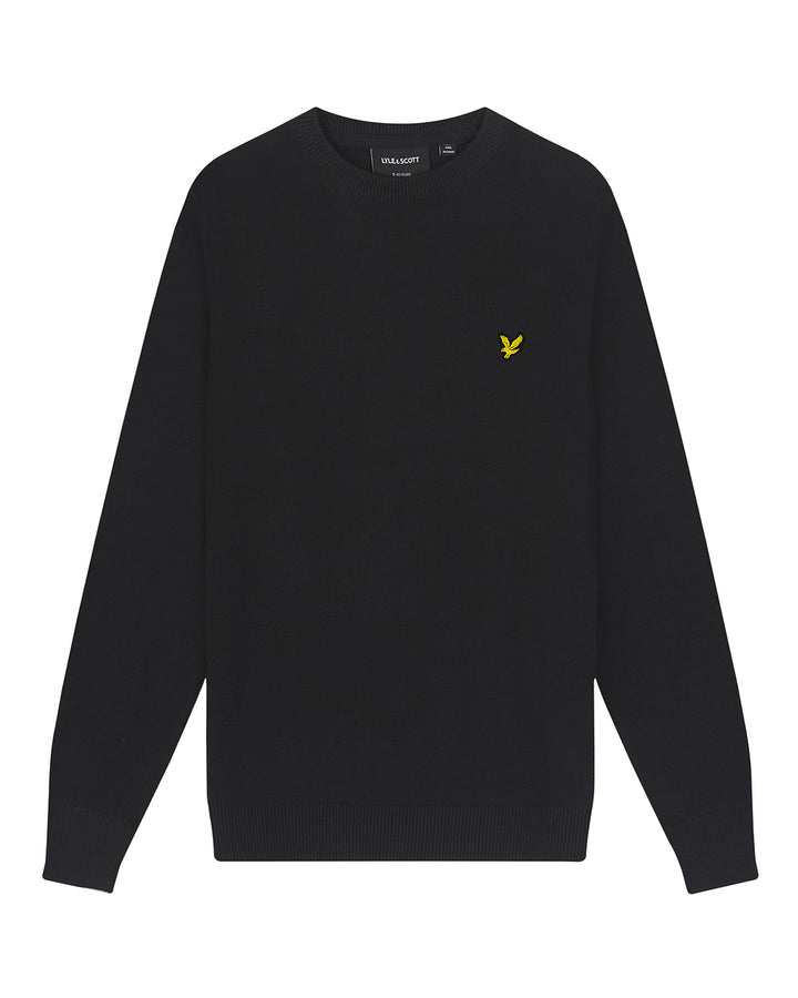 Cotton Crew Neck Jumper - Navy