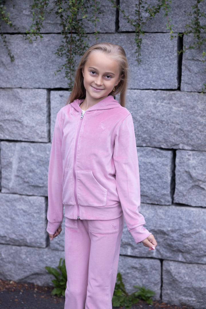 Hermine velour jakke soft pink