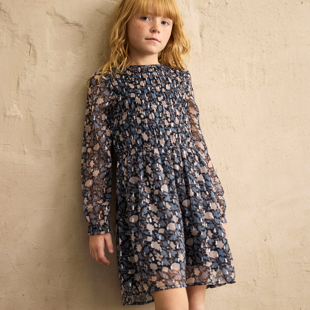 Floral Dress Night Blue