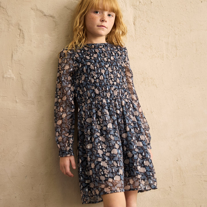 Floral Dress Night Blue