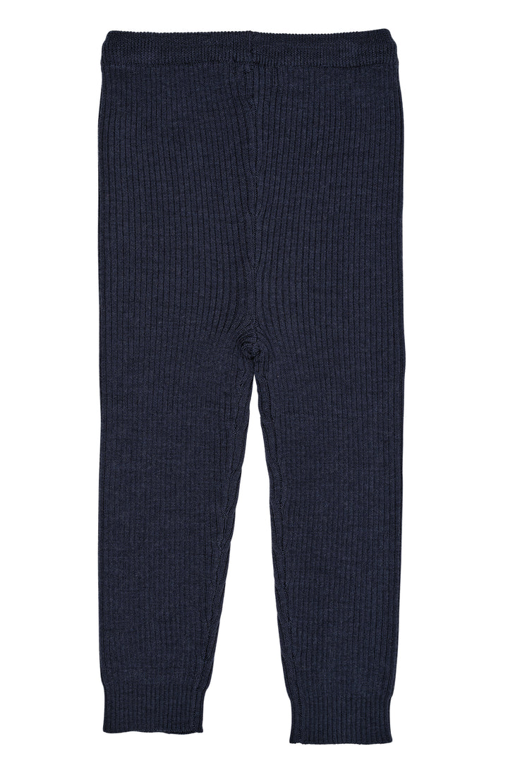 Merino ribbleggings med snøring Navy