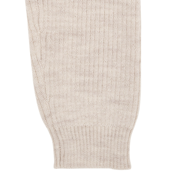 Merino ribbleggings med snøring Sand