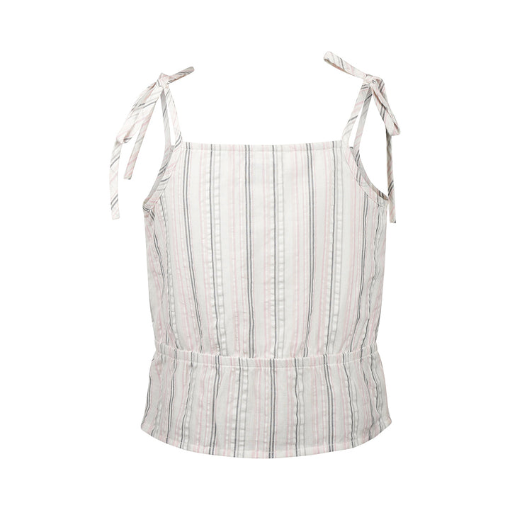Topp stripet grey pink