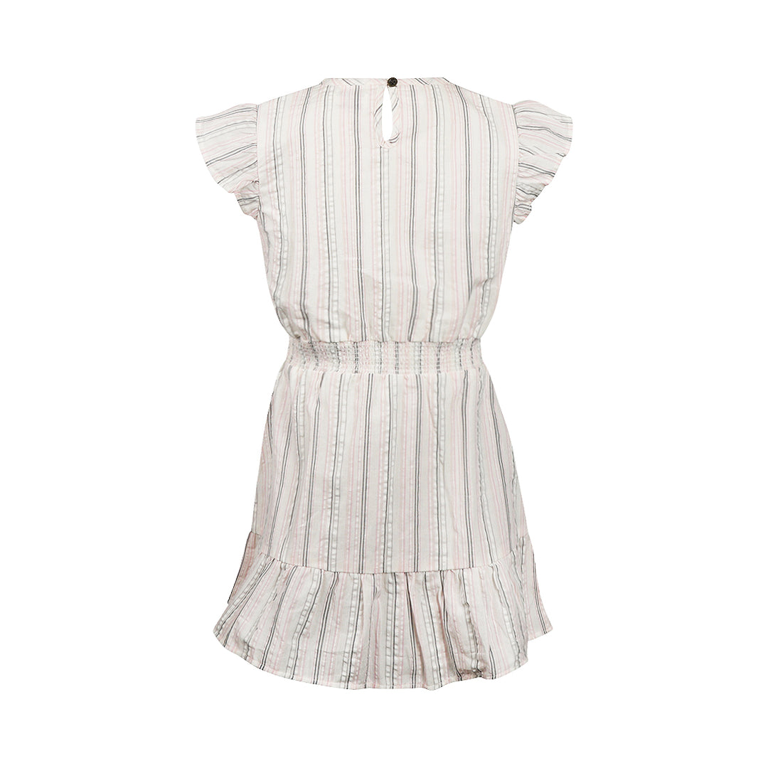 Striped dress grey pink