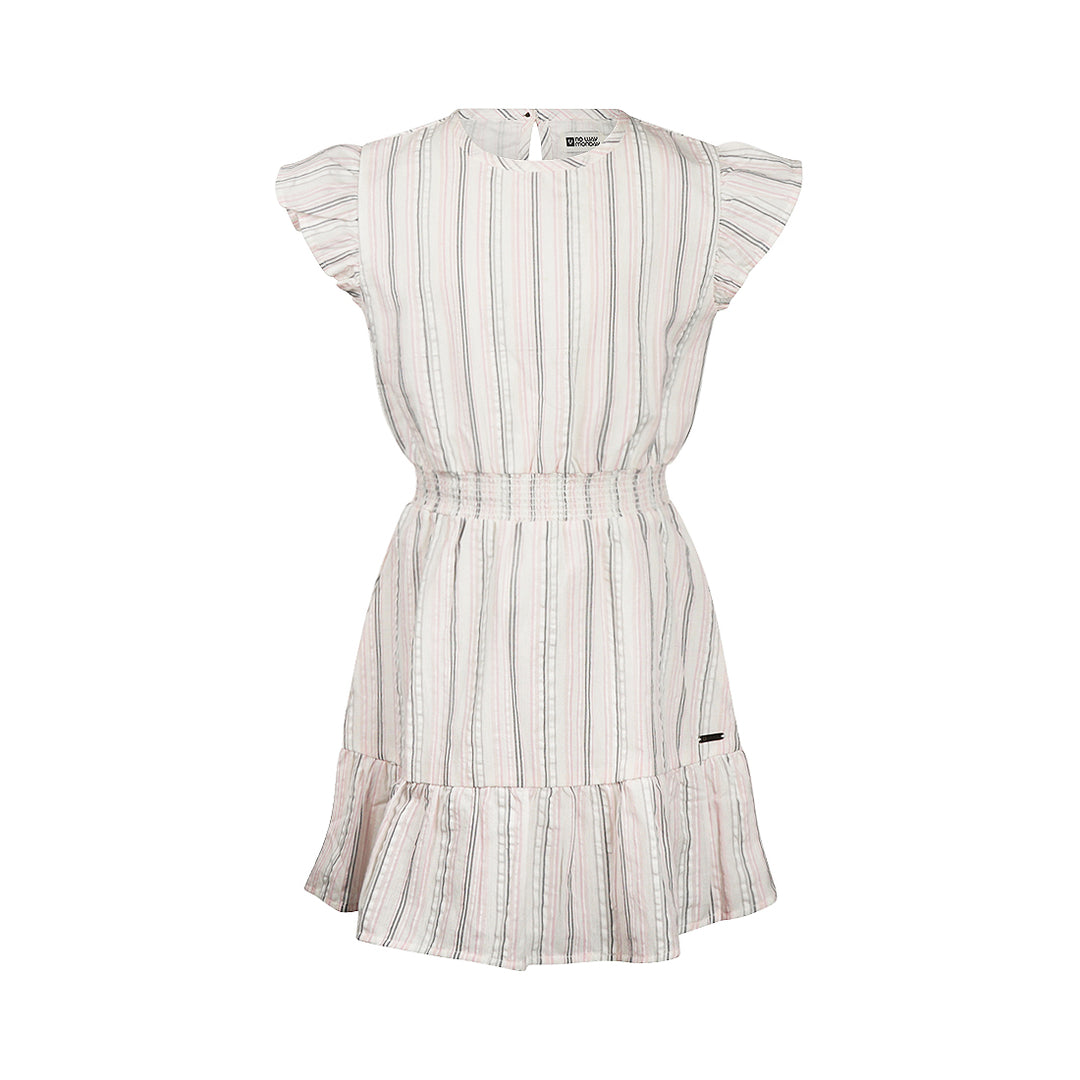 Striped dress grey pink