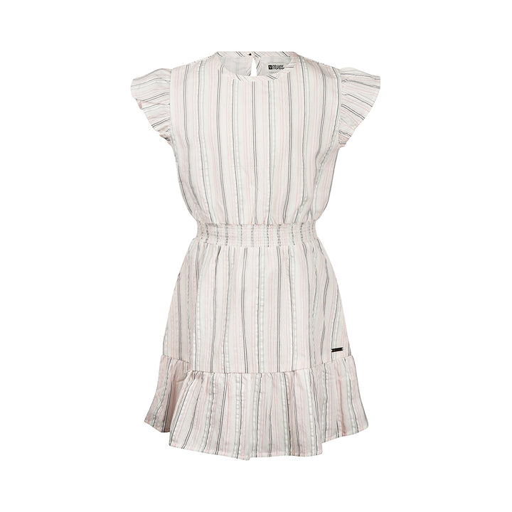 Striped dress grey pink