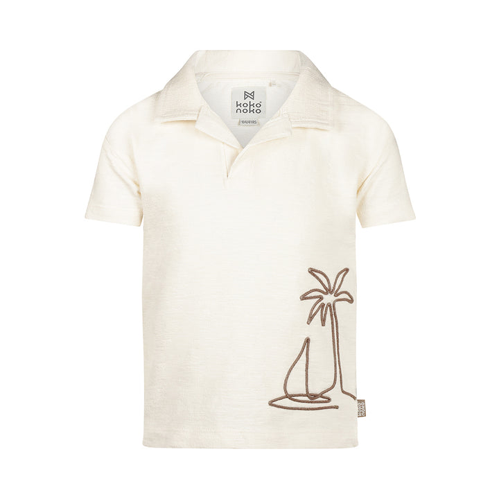 Polo shirt cream Palm beach