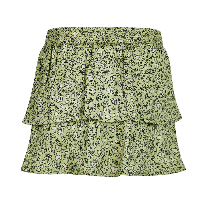 Skort green flowers
