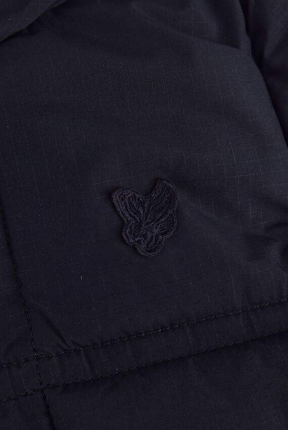 Tonal Eagle Padded Coat- Navy