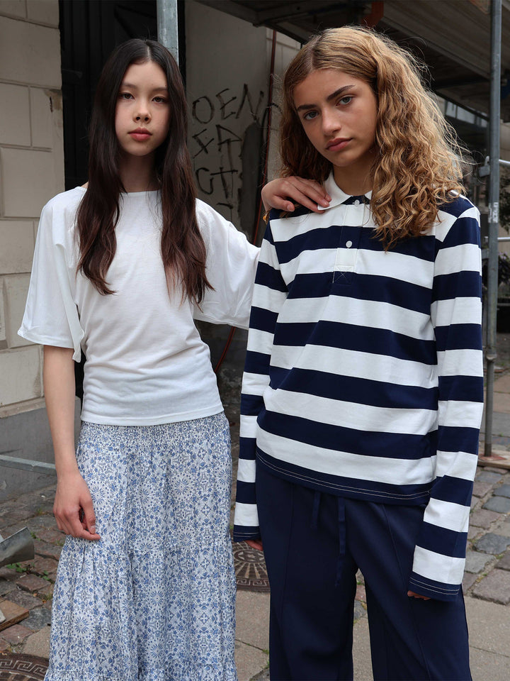 Boho- Skjørt Viskose denimblue