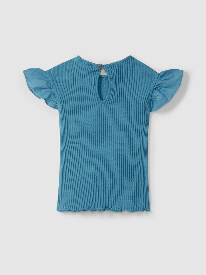 T-Shirt m/puff Blå