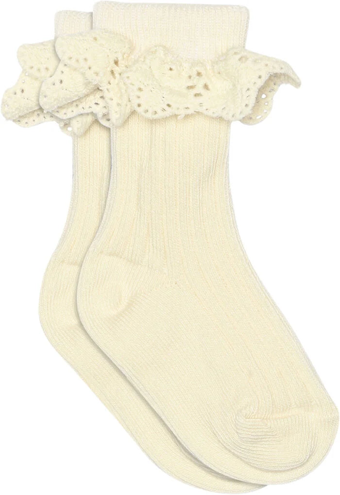 Lisa socks - lace cream