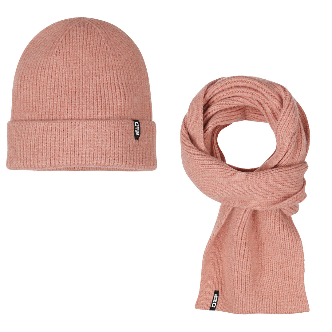 Beanie &amp; Scarf canyon rose