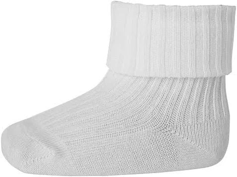 cotton rib baby socks White